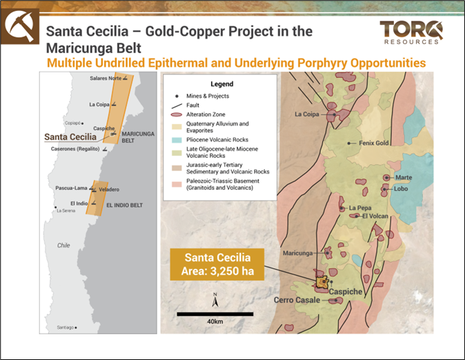 Torq Resources comienza a perforar en el proyecto de oro y cobre Santa Cecilia en Chile