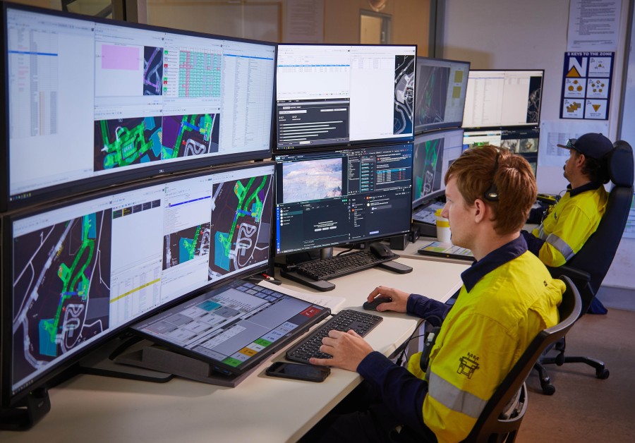 Autonomous Haulage System Control Room, Boddington, Western Australia (Photo: Business Wire)