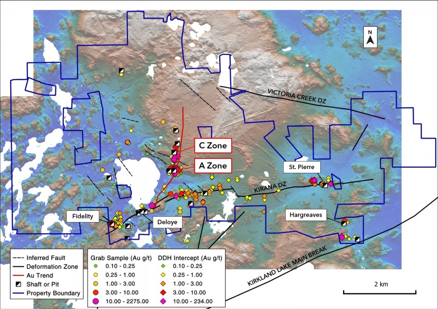 Map 1. Location Map “A” Zone and “C” Zone. (Photo: Business Wire)