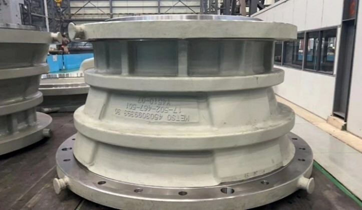 Manufacturing photo of processing equipment - Gyratory Crusher Top Shell (CNW Group/Artemis Gold Inc.)