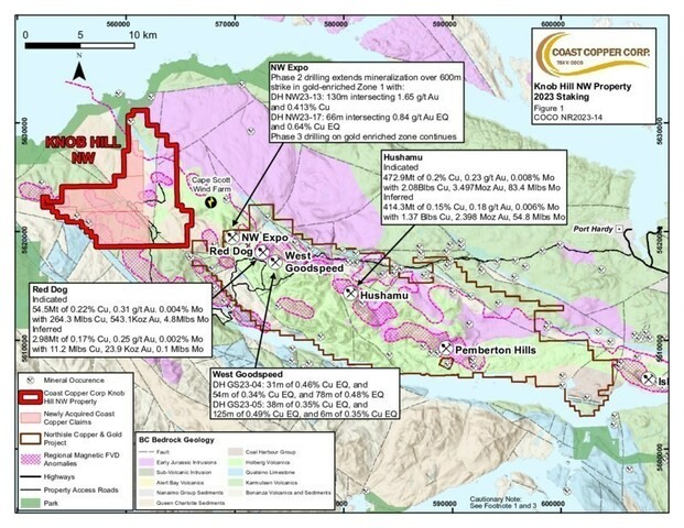 Coast Copper NR2023-14 Figure 1 (CNW Group/Coast Copper Corp.)