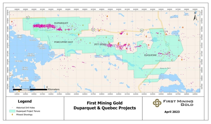 Figure 1: Plan Map of First Mining Properties (CNW Group/First Mining Gold Corp.)