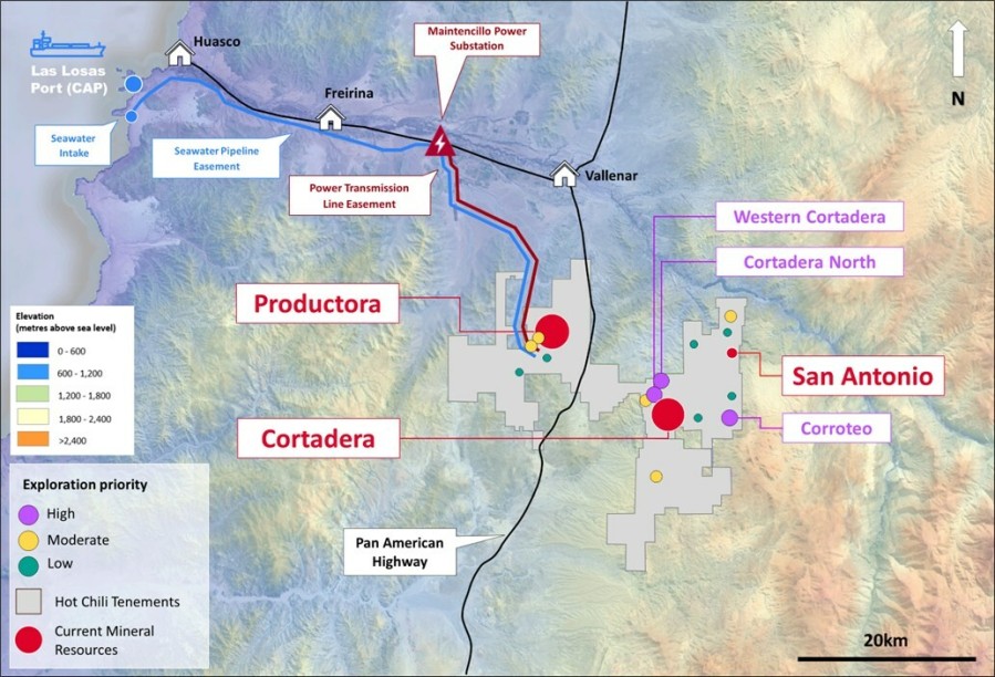 Figure 1. Exploration Growth Targets Across the Costa Fuego Project (CNW Group/Hot Chili Limited)