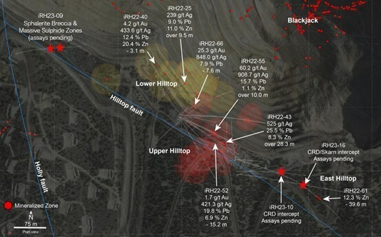 Figure 1 – Hilltop Fault Structure Drilling (CNW Group/i-80 Gold Corp)