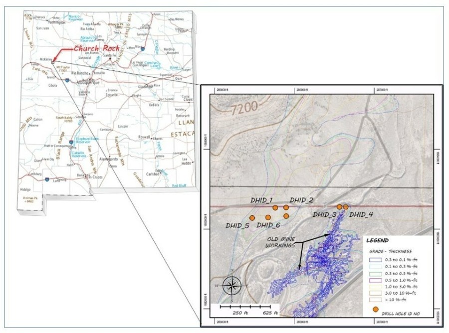 Figure 1:  Location of the Crownpoint-Churchrock Uranium Project (CNW Group/Laramide Resources Ltd.)