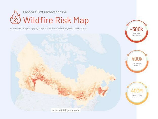Canada's First Comprehensive Wildfire Risk Map (CNW Group/Minerva Intelligence Inc.)