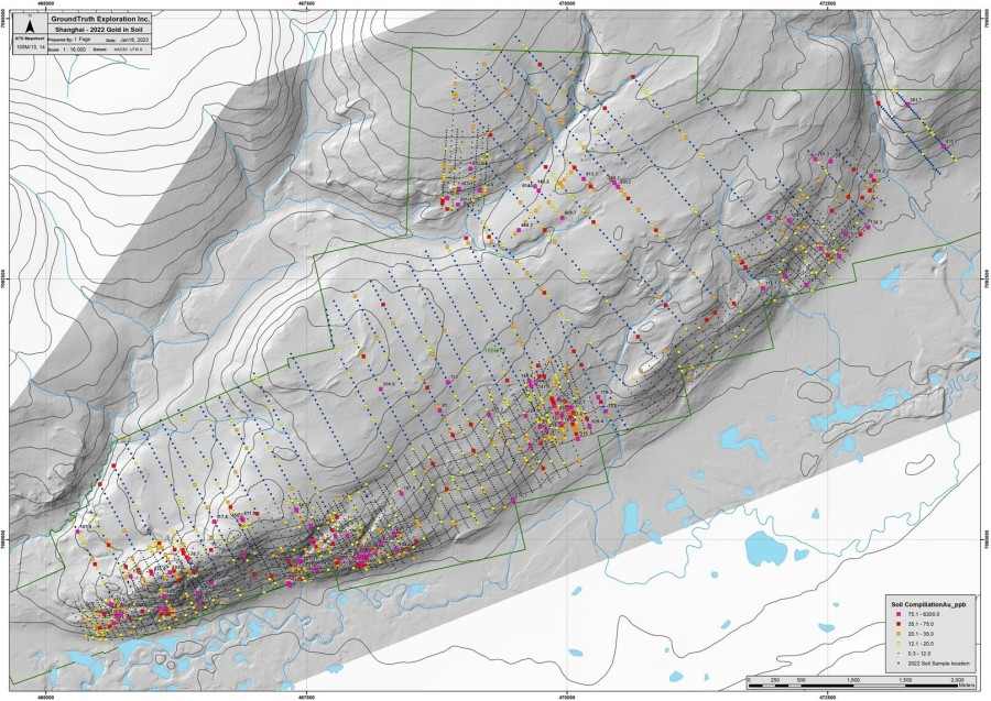 Figure 1: Gold in Soil Samples (CNW Group/Targa Exploration Corp.)