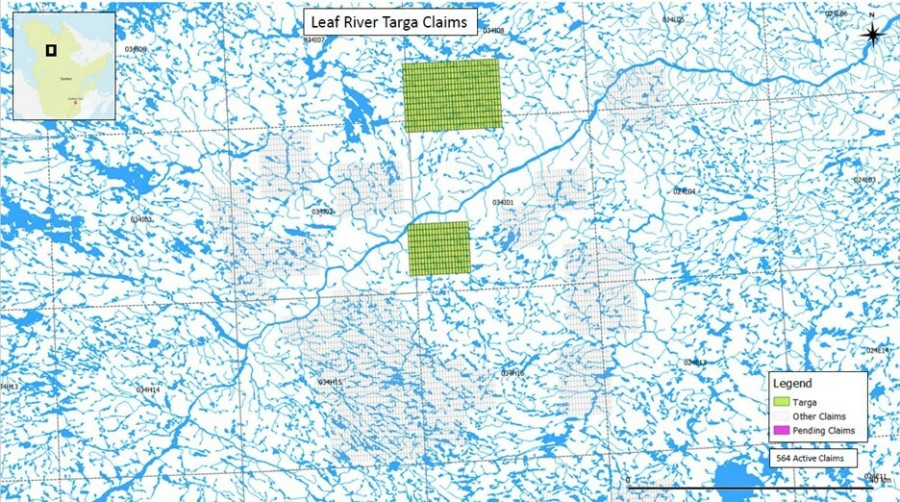 Leaf River Targa Claims (CNW Group/Targa Exploration Corp.)