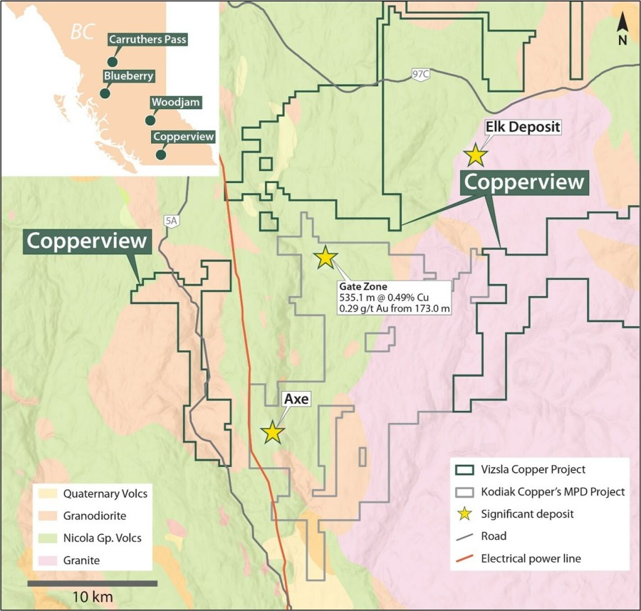 Vizsla Copper Acquires Copperview Copper-Gold Project in South-Central ...