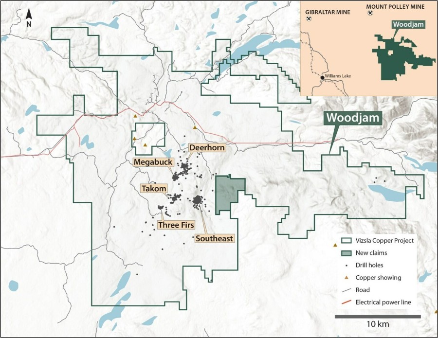 Figure 1 – Woodjam New Claims Location (CNW Group/Vizsla Copper Corp.)