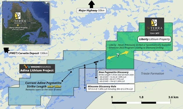 Liberty Property Map (CNW Group/X-Terra Resources Inc.)