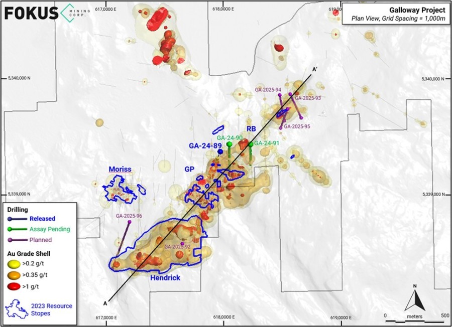 Figure 1: Galloway trend drilling update (CNW Group/Fokus Mining Corporation)