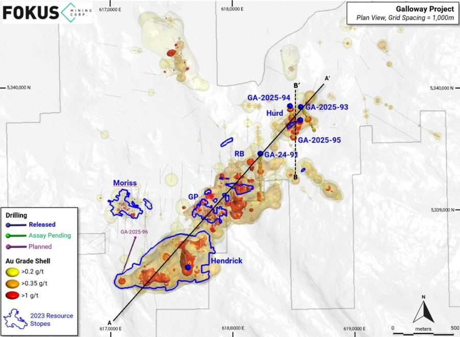 Figure 1: Galloway trend drilling (CNW Group/Fokus Mining Corporation)
