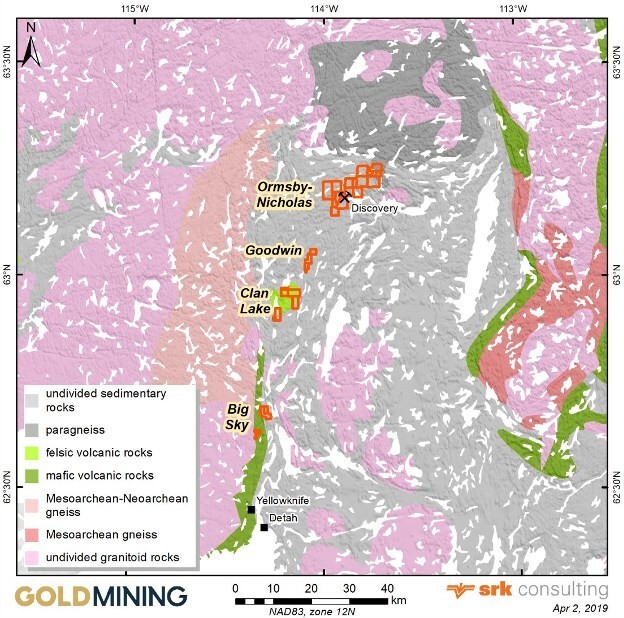 Figure 1 – Location of the Yellowknife Gold Project landholdings located north of the City of Yellowknife, Northwest Territories, Canada. (CNW Group/GoldMining Inc.)