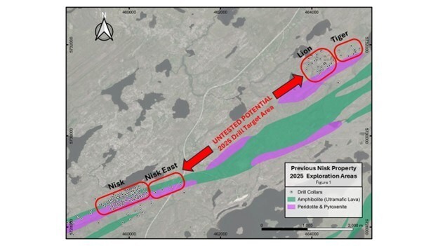 Figure 1 – Targets available to Power Metallic prior to acquisition of Li-FT lands (CNW Group/Power Metallic Mines Inc.)