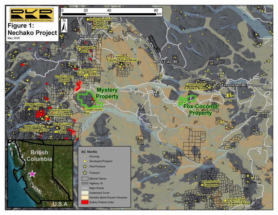 Nechako Map (CNW Group/Rokmaster Resources Corp.)
