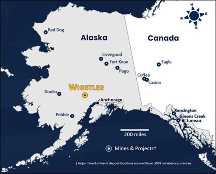 Figure 1: Location map of the Project, the closest large undeveloped gold-copper mineral deposit to Anchorage, Alaska’s largest city. (CNW Group/U.S. GoldMining Inc.)