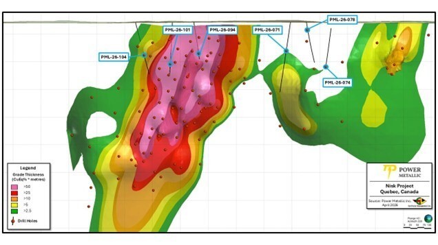 Figure 1 – Lion Drill holes reported in this news release (CNW Group/Power Metallic Mines Inc.)