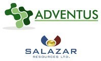 Adventus Mining Corporation and Salazar Resources Ltd logos. (CNW Group/Adventus Mining Corporation)