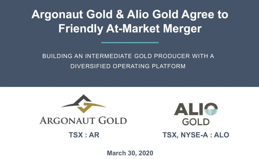 Argonaut Gold & Alio Gold Agree to Friendly At-Market Merger (CNW Group/Argonaut Gold Inc.)