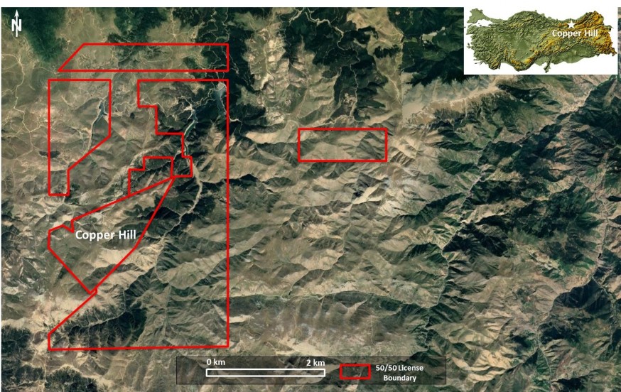 Figure 1. Location map of the Copper Hill copper prospect. (CNW Group/Alacer Gold Corp.)