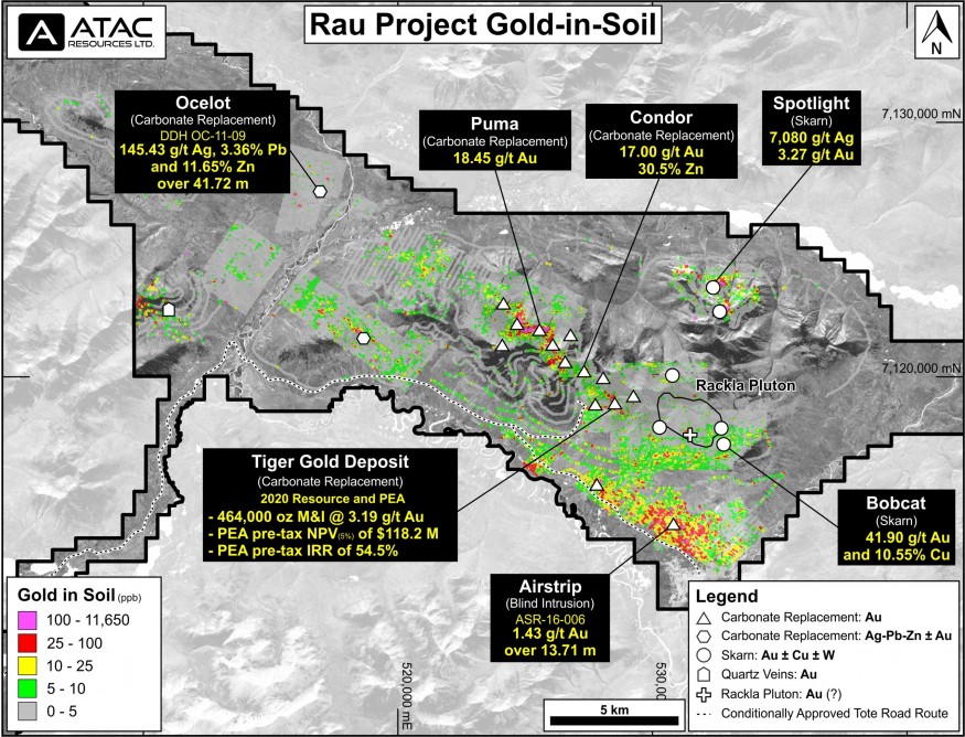 Rau Project Gold-in-soil (CNW Group/ATAC Resources Ltd.)