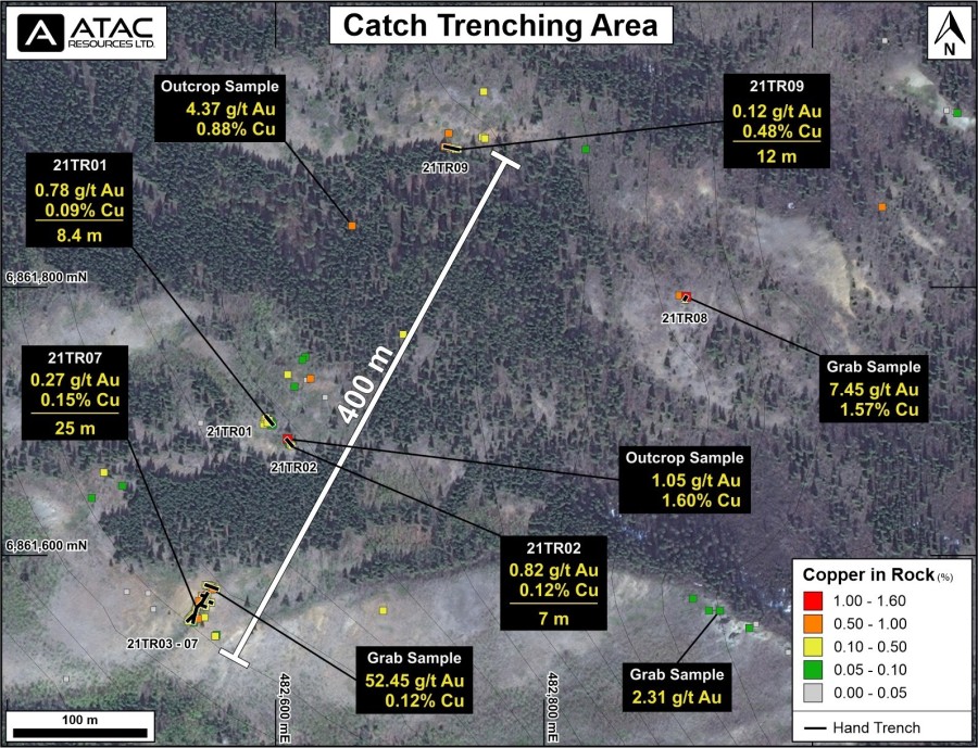 Catch Outcrop and Trench Sampling (CNW Group/ATAC Resources Ltd.)