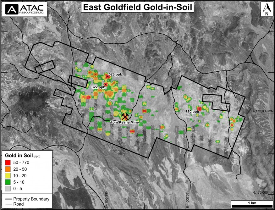 East Goldfield Gold-in-Soil (CNW Group/ATAC Resources Ltd.)