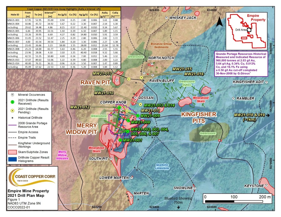 COCO NR22-01 Figure 1 (CNW Group/Coast Copper Corp.)