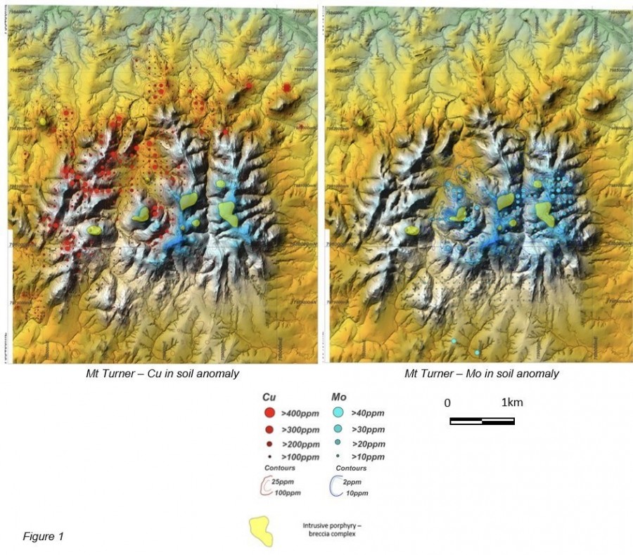 Figure 1 - Soil Anomalies at Mount Turner (CNW Group/Essex Minerals Inc)