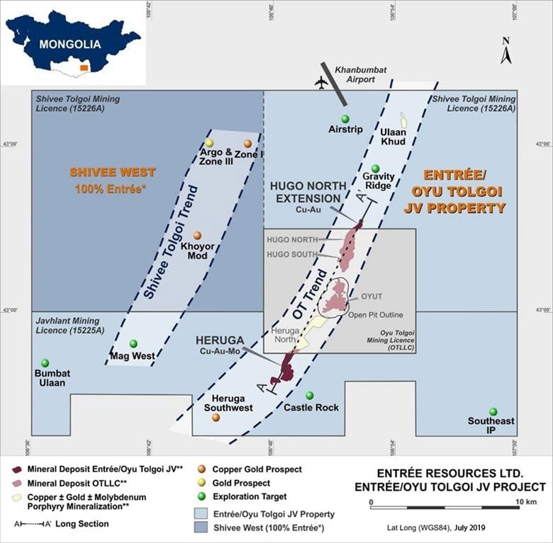 Figure 1 – Entrée/Oyu Tolgoi JV Project (CNW Group/Entrée Resources)