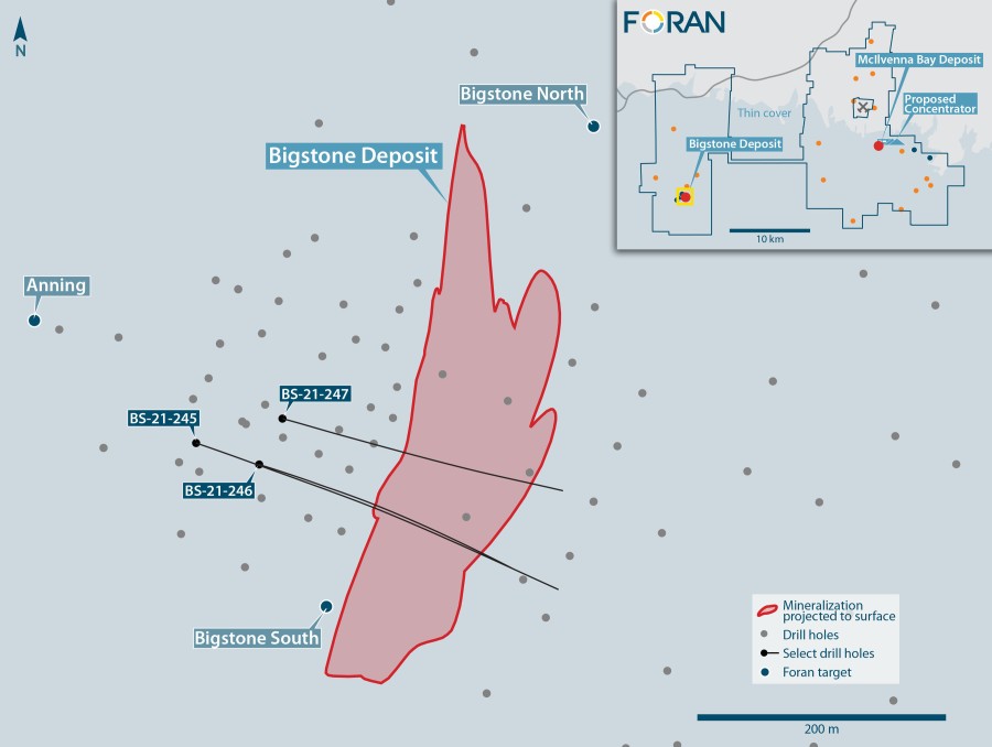 Figure 1 – Bigstone Deposit Plan View (CNW Group/Foran Mining Corporation)