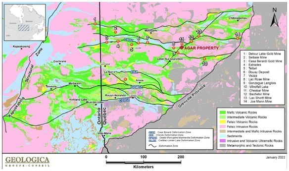 GOLDFLARE STARTS GEOPHYSICAL WORKS ON THE AGAR PROPERTY (CNW Group/Goldflare Exploration Inc.)