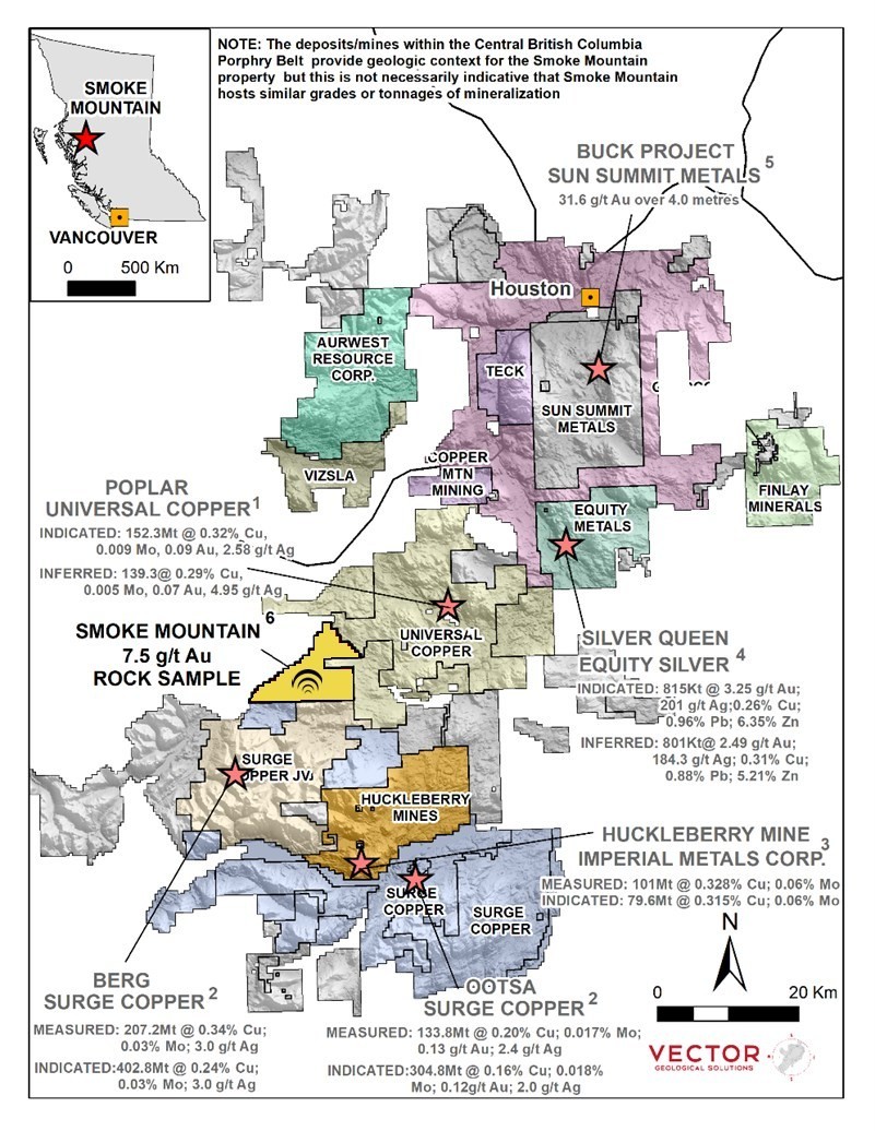 Smoke Mountain Location (CNW Group/GoldHaven Resources Corp.)