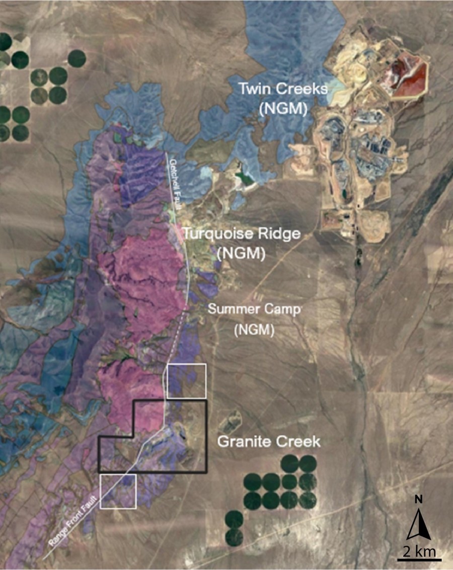 Figure 1 – Surface Plan of the Granite Creek Property (new Properties in white) (CNW Group/i-80 Gold Corp)