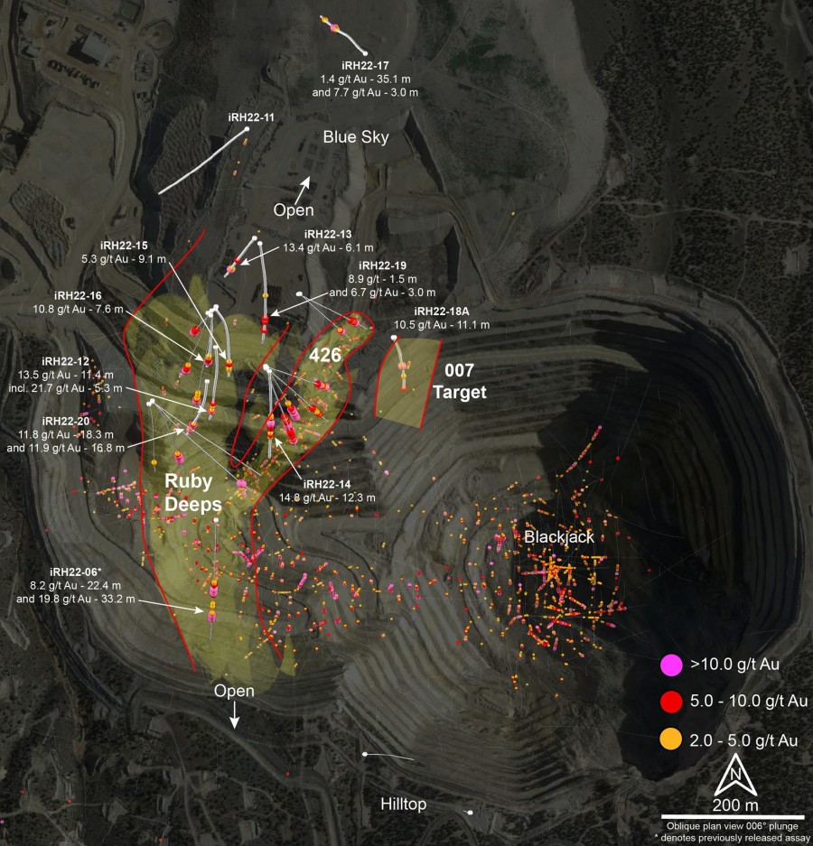 Figure 1 – Ruby Hill Surface Oblique Plan View (CNW Group/i-80 Gold Corp)