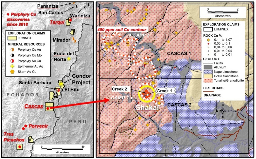 Figure 1. Regional location map and simplified geology. (CNW Group/Luminex Resources Corp.)