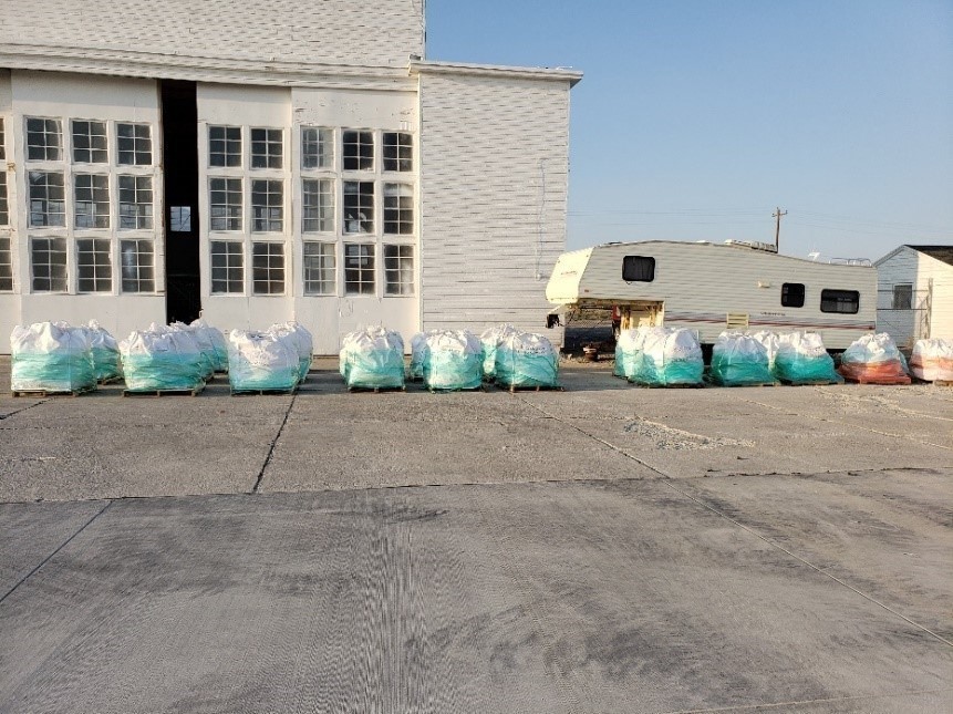 Figure 1. Kinsley Mountain RC Samples Awaiting Shipment to ALS Geochemistry in North Vancouver (CNW Group/New Placer Dome Gold Corp.)