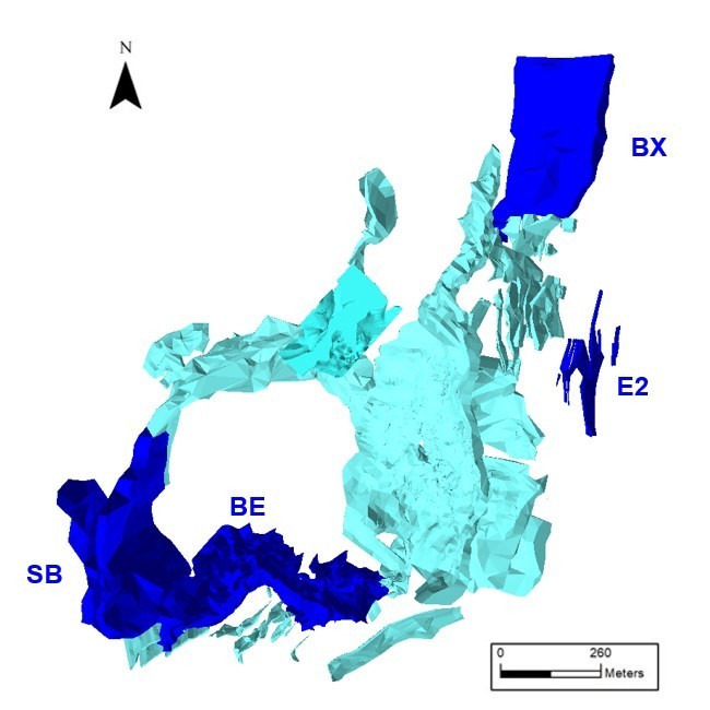 Figure 1. Plan view of Boinas Areas Drilled in Q4 FY 2021 (CNW Group/Orvana Minerals Corp.)