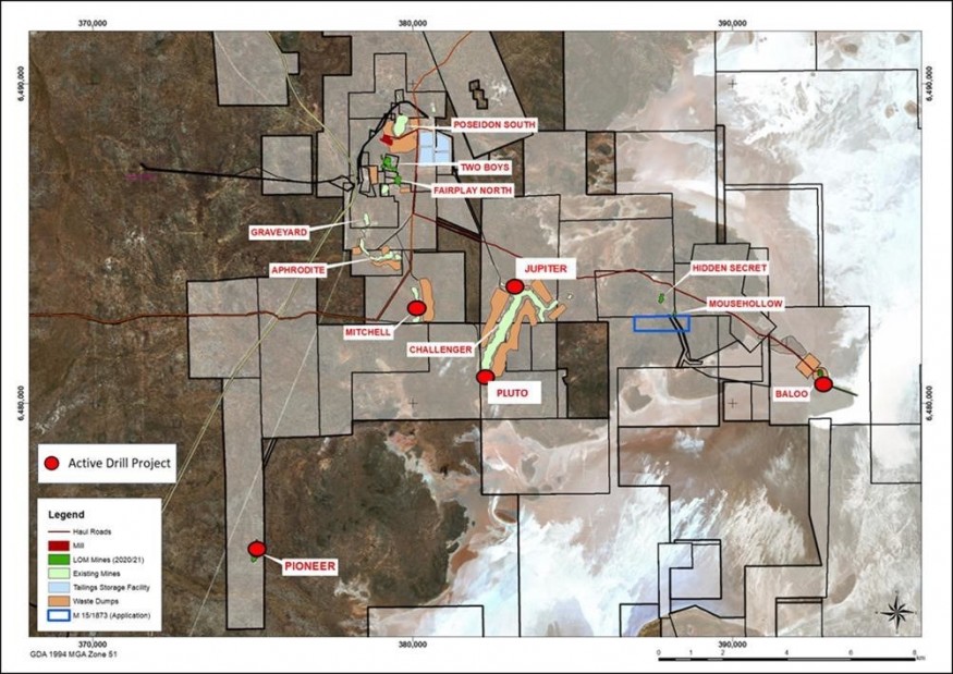 Figure 1: Plan view of active HGO mines and exploration projects (CNW Group/RNC Minerals)