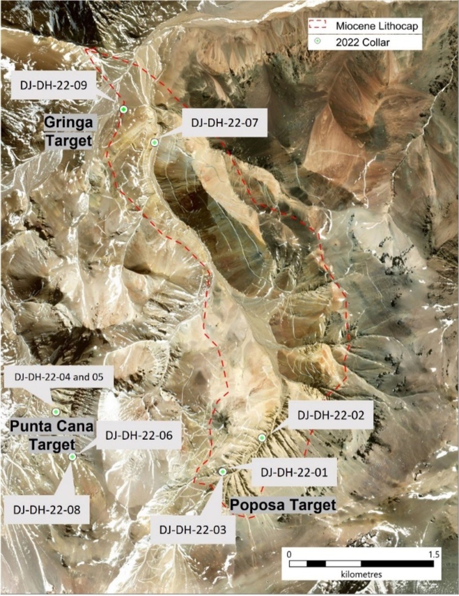Figure 1. Location of holes drilled of the La Gringa, Poposa, and Punta Cana targets. (CNW Group/Sable Resources Ltd.)