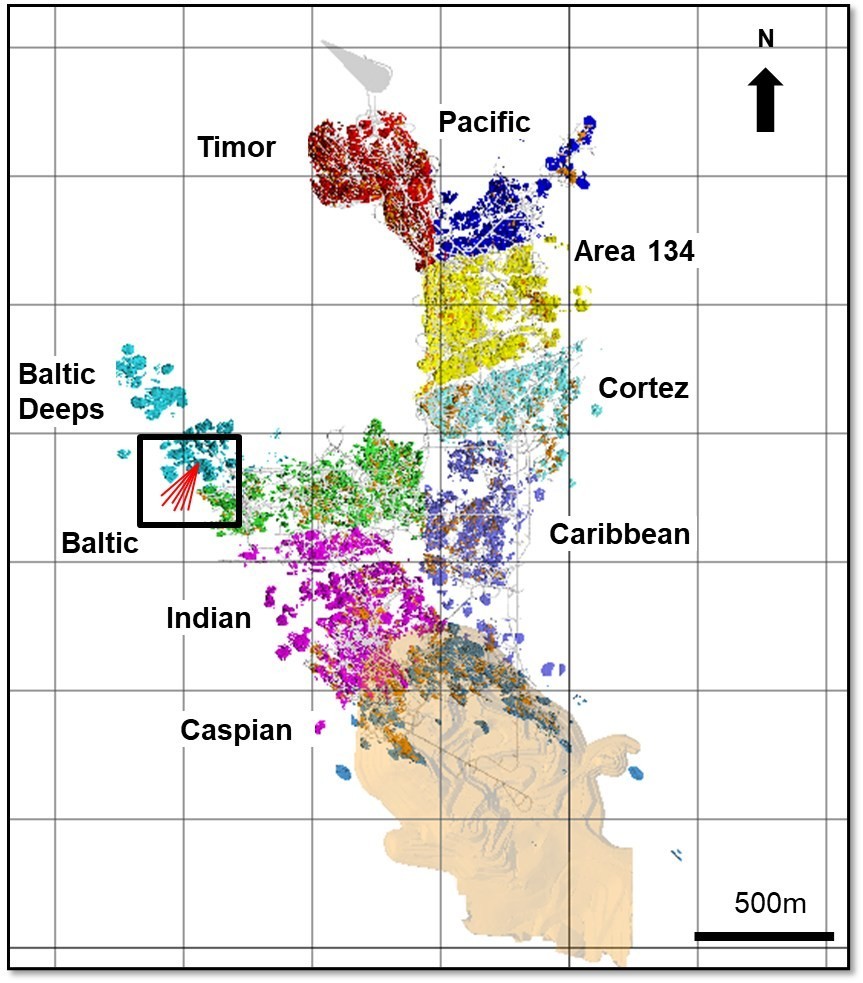 Figure 1: Mineralized Zones (Plan View) (CNW Group/Superior Gold)