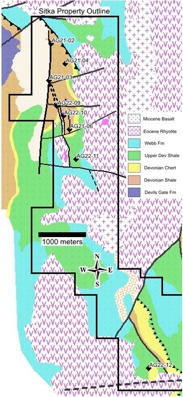 Figure 1 - Alpha Gold Drill Hole Locations (CNW Group/Sitka Gold Corp.)