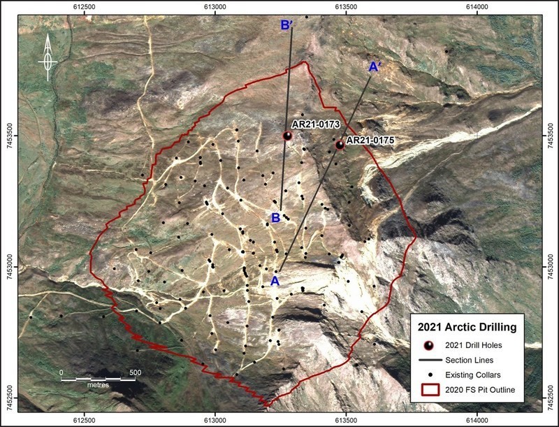 Figure 1. Location of Drill Holes from the Arctic Drilling Program (CNW Group/Trilogy Metals Inc.)