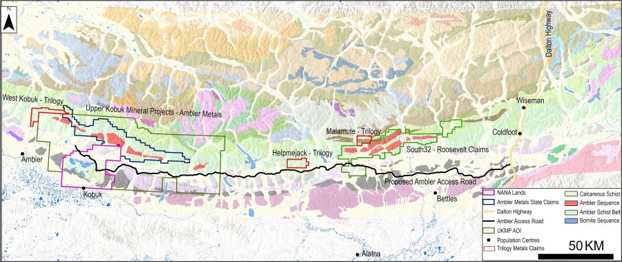 Figure 1. Location of 100%-Owned Trilogy Claim Blocks. (CNW Group/Trilogy Metals Inc.)