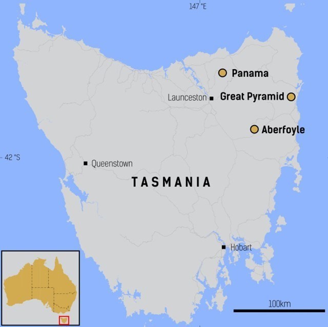 Figure 1: Location of the Company’s projects in the mining friendly jurisdiction of Tasmania (CNW Group/TinOne Resources Corp.)