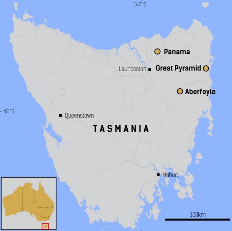 Figure 1: Location of the Company’s projects in the mining friendly jurisdiction of Tasmania (CNW Group/TinOne Resources Corp.)