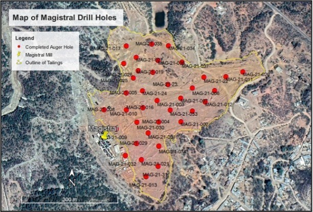 Figure 1 – Map of Auger Hole Collar Locations (CNW Group/Tarachi Gold Corp.)