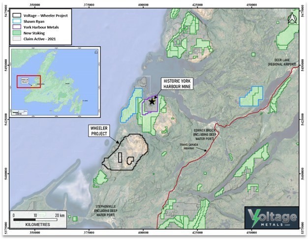 Voltage Metals Newfoundland Wheeler Project (CNW Group/Voltage Metals Corp.)