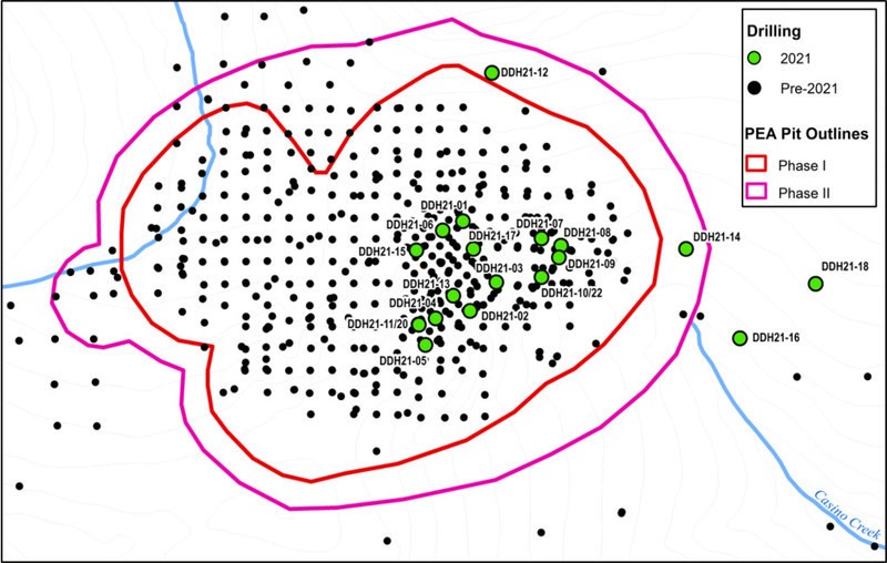 Figure 1: Drill-hole map showing 2021 drilling (CNW Group/Western Copper and Gold Corporation)